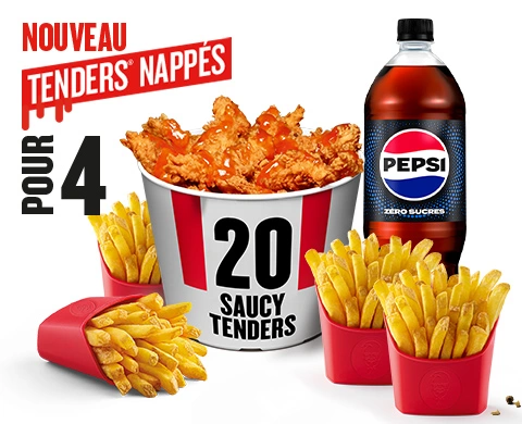 Menu Bucket Saucy Tenders 20