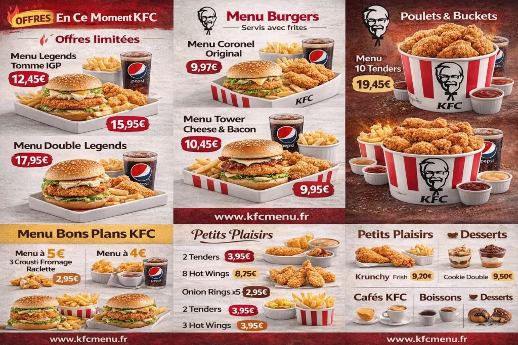 Menu Kfc France